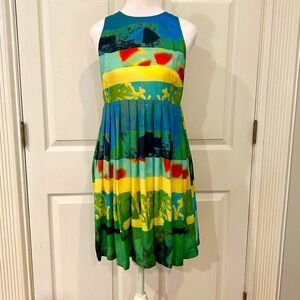 BB DAKOTA CYAN AQUARIUM PRINT DRESS